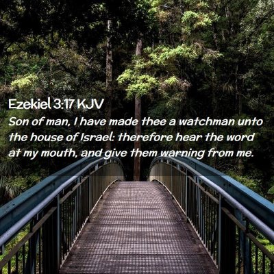 Picture 02 - Ezekiel 3:17 KJV - Son of man, I have made thee a watchman unto the - Bible Verse Picture