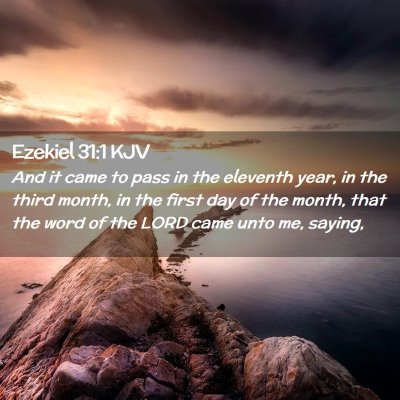 Picture 02 - Ezekiel 31:1 KJV - And it came to pass in the eleventh year, in the - Bible Verse Picture