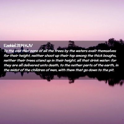 Picture 02 - Ezekiel 31:14 KJV - To the end that none of all the trees by the - Bible Verse Picture