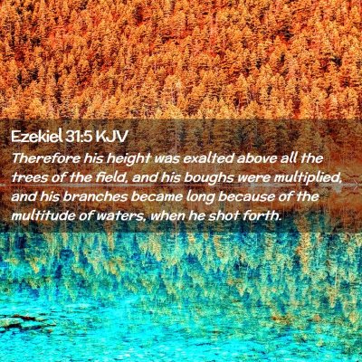 Picture 02 - Ezekiel 31:5 KJV - Therefore his height was exalted above all the - Bible Verse Picture
