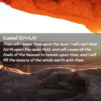 Picture 02 - Ezekiel 32:4 KJV - Then will I leave thee upon the land, I will cast - Bible Verse Picture