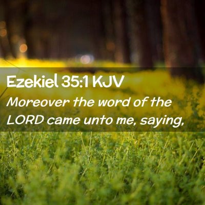 Picture 02 - Ezekiel 35:1 KJV - Moreover the word of the LORD came unto me, - Bible Verse Picture