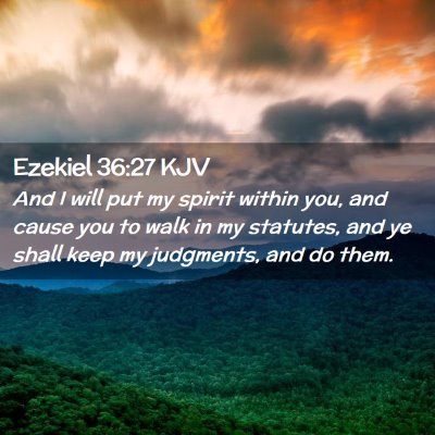Picture 02 - Ezekiel 36:27 KJV - And I will put my spirit within you, and cause - Bible Verse Picture