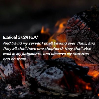Picture 02 - Ezekiel 37:24 KJV - And David my servant shall be king over them; and - Bible Verse Picture