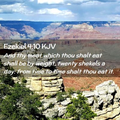 Picture 02 - Ezekiel 4:10 KJV - And thy meat which thou shalt eat shall be by - Bible Verse Picture