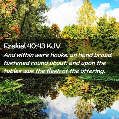 Picture 02 - Ezekiel 40:43 KJV - And within were hooks, an hand broad, fastened - Bible Verse Picture