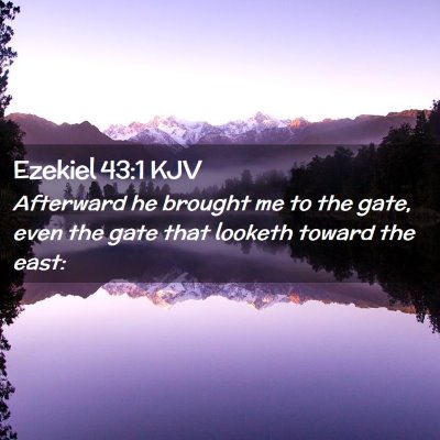 Picture 02 - Ezekiel 43:1 KJV - Afterward he brought me to the gate, even the - Bible Verse Picture