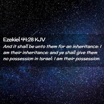 Picture 02 - Ezekiel 44:28 KJV - And it shall be unto them for an inheritance: I - Bible Verse Picture