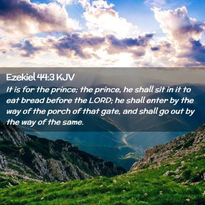 Picture 02 - Ezekiel 44:3 KJV - It is for the prince; the prince, he shall sit in - Bible Verse Picture