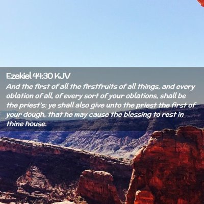 Picture 02 - Ezekiel 44:30 KJV - And the first of all the firstfruits of all - Bible Verse Picture