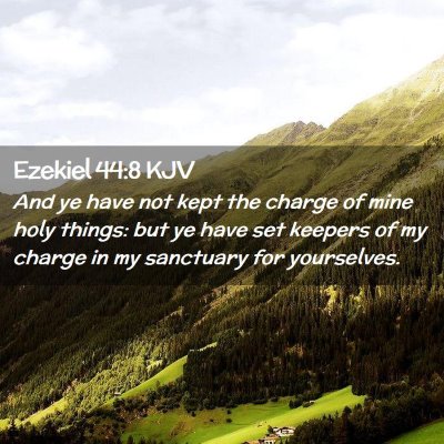 Picture 02 - Ezekiel 44:8 KJV - And ye have not kept the charge of mine holy - Bible Verse Picture