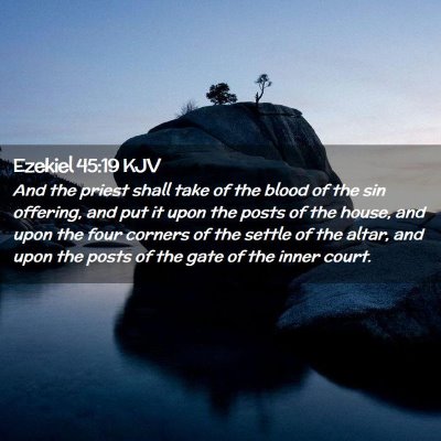 Picture 02 - Ezekiel 45:19 KJV - And the priest shall take of the blood of the sin - Bible Verse Picture