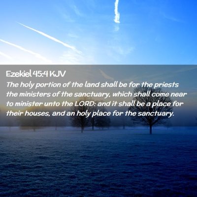 Picture 02 - Ezekiel 45:4 KJV - The holy portion of the land shall be for the - Bible Verse Picture