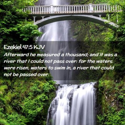 Picture 02 - Ezekiel 47:5 KJV - Afterward he measured a thousand; and it was a - Bible Verse Picture