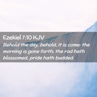 Picture 02 - Ezekiel 7:10 KJV - Behold the day, behold, it is come: the morning - Bible Verse Picture