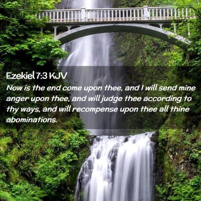 Picture 02 - Ezekiel 7:3 KJV - Now is the end come upon thee, and I will send - Bible Verse Picture
