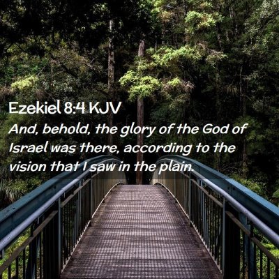 Picture 02 - Ezekiel 8:4 KJV - And, behold, the glory of the God of Israel was - Bible Verse Picture
