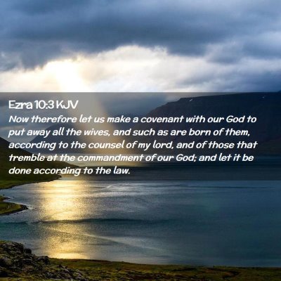 Picture 02 - Ezra 10:3 KJV - Now therefore let us make a covenant with our God - Bible Verse Picture