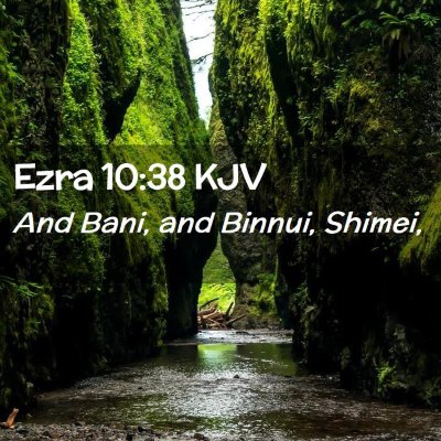 Picture 02 - Ezra 10:38 KJV - And Bani, and Binnui, - Bible Verse Picture