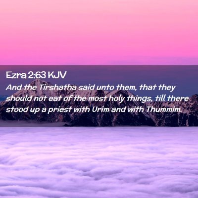 Picture 02 - Ezra 2:63 KJV - And the Tirshatha said unto them, that they - Bible Verse Picture