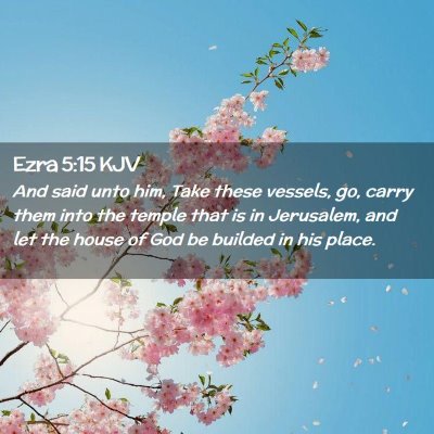 Picture 02 - Ezra 5:15 KJV - And said unto him, Take these vessels, go, carry - Bible Verse Picture