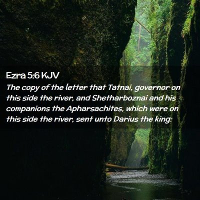 Picture 02 - Ezra 5:6 KJV - The copy of the letter that Tatnai, governor on - Bible Verse Picture