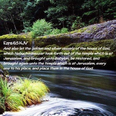 Picture 02 - Ezra 6:5 KJV - And also let the golden and silver vessels of the - Bible Verse Picture
