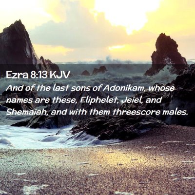Picture 02 - Ezra 8:13 KJV - And of the last sons of Adonikam, whose names are - Bible Verse Picture