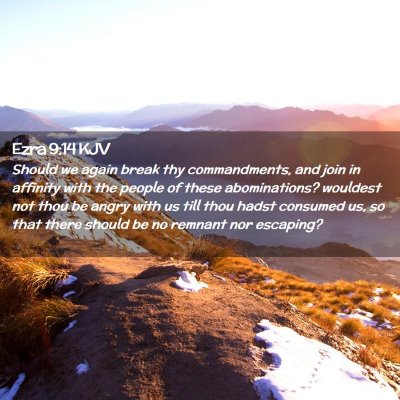 Picture 02 - Ezra 9:14 KJV - Should we again break thy commandments, and join - Bible Verse Picture