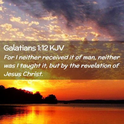 Picture 02 - Galatians 1:12 KJV - For I neither received it of man, neither was I - Bible Verse Picture