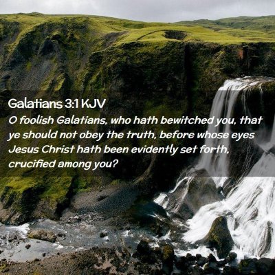 Picture 02 - Galatians 3:1 KJV - O foolish Galatians, who hath bewitched you, that - Bible Verse Picture
