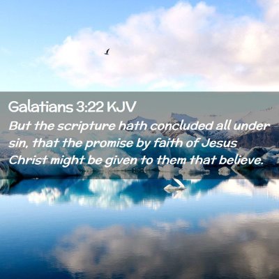 Picture 02 - Galatians 3:22 KJV - But the scripture hath concluded all under sin, - Bible Verse Picture