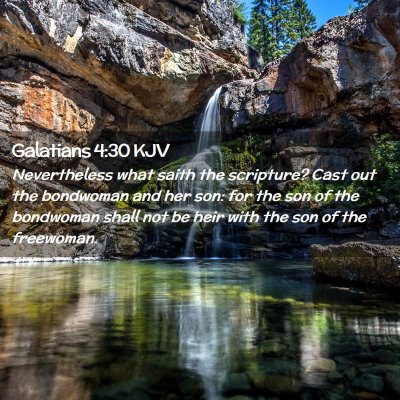 Picture 02 - Galatians 4:30 KJV - Nevertheless what saith the scripture? Cast out - Bible Verse Picture