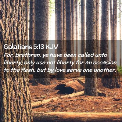 Picture 02 - Galatians 5:13 KJV - For, brethren, ye have been called unto liberty; - Bible Verse Picture