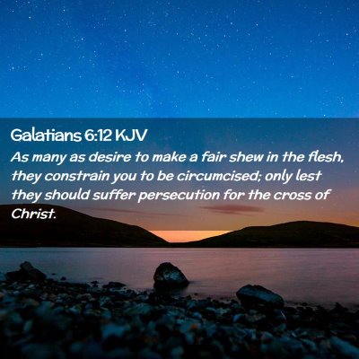 Picture 02 - Galatians 6:12 KJV - As many as desire to make a fair shew in the - Bible Verse Picture