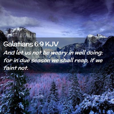 Picture 02 - Galatians 6:9 KJV - And let us not be weary in well doing: for in due - Bible Verse Picture