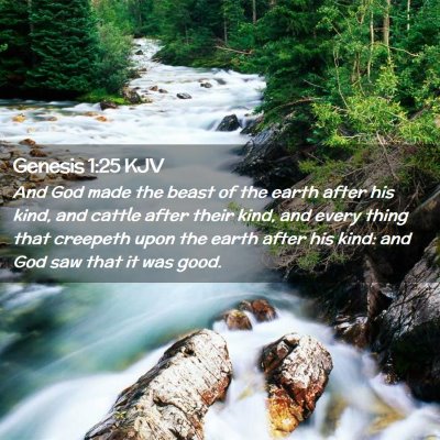 Picture 02 - Genesis 1:25 KJV - And God made the beast of the earth after his - Bible Verse Picture