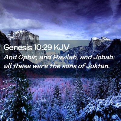 Picture 02 - Genesis 10:29 KJV - And Ophir, and Havilah, and Jobab: all these were - Bible Verse Picture