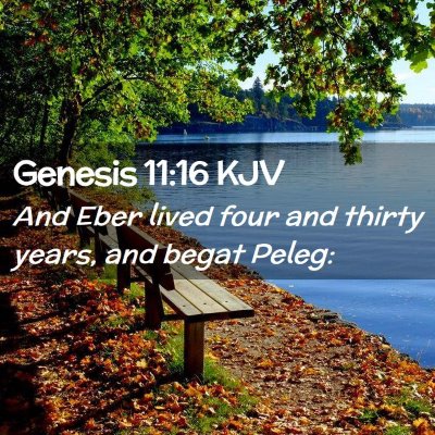 Picture 02 - Genesis 11:16 KJV - And Eber lived four and thirty years, and begat - Bible Verse Picture