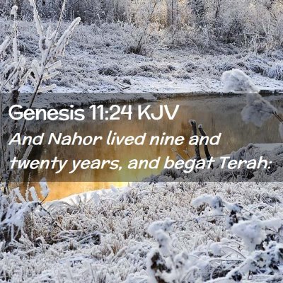 Picture 02 - Genesis 11:24 KJV - And Nahor lived nine and twenty years, and begat - Bible Verse Picture