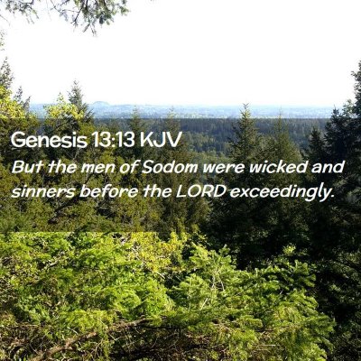 Picture 02 - Genesis 13:13 KJV - But the men of Sodom were wicked and sinners - Bible Verse Picture