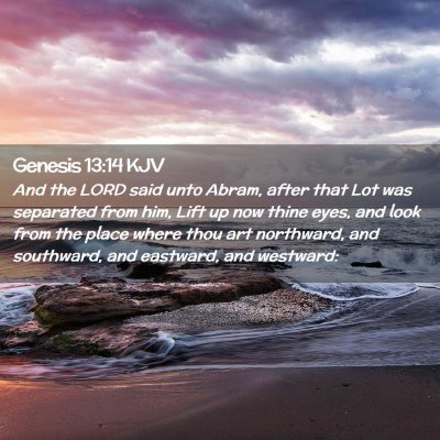 Picture 02 - Genesis 13:14 KJV - And the LORD said unto Abram, after that Lot was - Bible Verse Picture