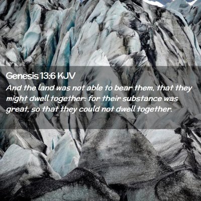 Picture 02 - Genesis 13:6 KJV - And the land was not able to bear them, that they - Bible Verse Picture