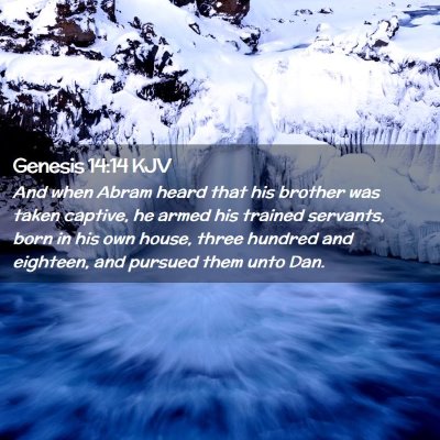 Picture 02 - Genesis 14:14 KJV - And when Abram heard that his brother was taken - Bible Verse Picture