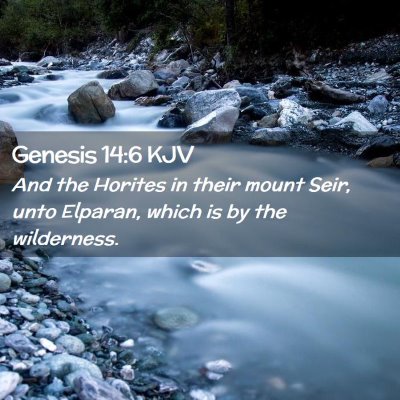Picture 02 - Genesis 14:6 KJV - And the Horites in their mount Seir, unto - Bible Verse Picture