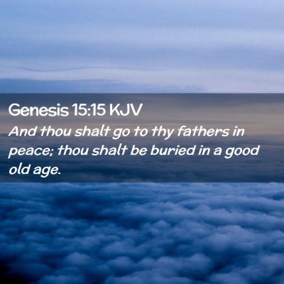 Picture 02 - Genesis 15:15 KJV - And thou shalt go to thy fathers in peace; thou - Bible Verse Picture