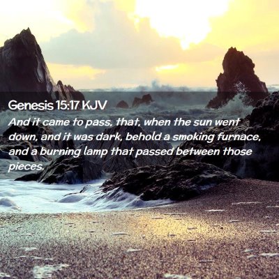 Picture 02 - Genesis 15:17 KJV - And it came to pass, that, when the sun went - Bible Verse Picture