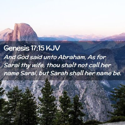 Picture 02 - Genesis 17:15 KJV - And God said unto Abraham, As for Sarai thy wife, - Bible Verse Picture