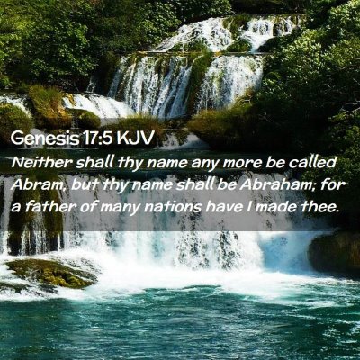 Picture 02 - Genesis 17:5 KJV - Neither shall thy name any more be called Abram, - Bible Verse Picture
