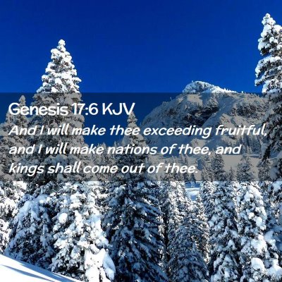 Picture 02 - Genesis 17:6 KJV - And I will make thee exceeding fruitful, and I - Bible Verse Picture